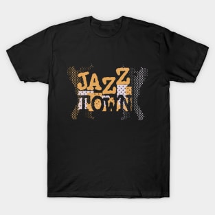 Jazz Town Modern Creative Design T-Shirt